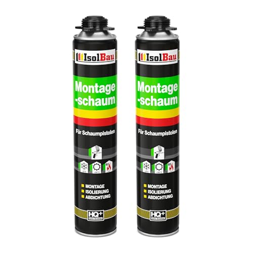 Isolbau - Bauschaum Montageschaum 2 x 750 ml PU-Schaum 1K Pistolenschaum Zargenschaum - Isolierung Abdichtung für Innen und Außen Isolbau - Bauschaum Montageschaum 2 x 750 ml PU-Schaum 1K Pistolenschaum Zargenschaum - Isolierung Abdichtung für Innen und Außen von Isolbau