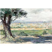 Erstaunliche Moderne Malerei Der Jerusalemer Landschaft von IsraeliJudaica