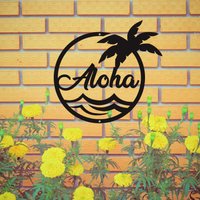 Wanddekoration Aus Metall | Hawaii Aloha Schild, Personalisierte Farboptionen von IstanbulStores