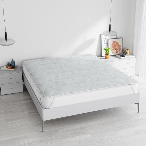 Biokeramik gesteppter Topper Behandlung, 160 x 195 cm von Italian Bed Linen