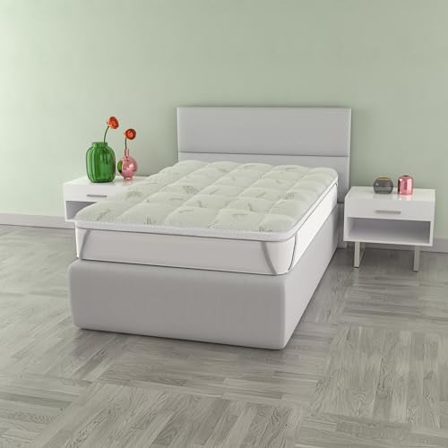 Gesteppt Topper “Wellness”, matratzenschoner, 140 x 195 cm von Italian Bed Linen