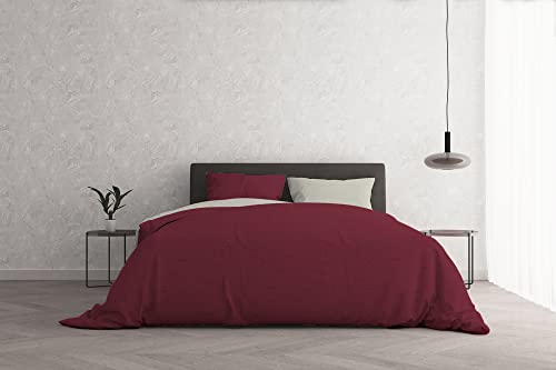Italian Bed Linen Bettbezug Natural Color Doubleface, Leinen, Dunkelblau/Hellblau, Doppelte von Italian Bed Linen