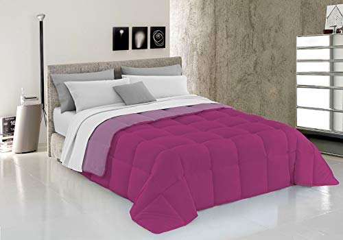 Italian Bed Linen Wintersteppdecke Elegant, Mikrofaser, Lille/Fuchsie, 260x260cm von Italian Bed Linen