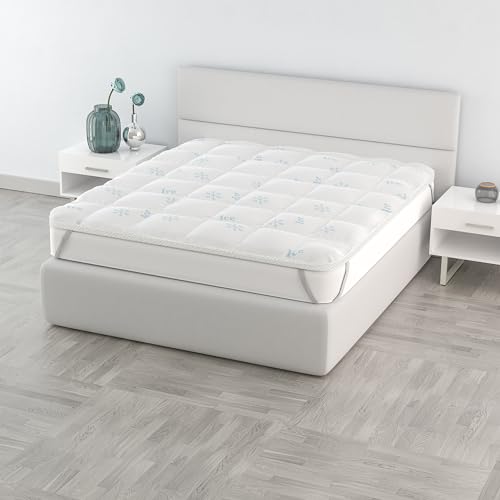 Topper Ice Matratzentopper, kühlend mit Gummibändern, 160 x 195 cm von Italian Bed Linen