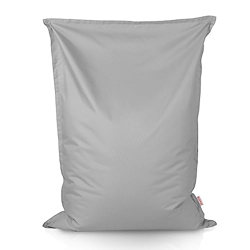 Italpouf Sitzsack XL Riesensitzsack, Sitzkissen, Indoor & Outdoor, Sitzsack Sessel für Kinder, EPS Perlen Füllung, Abnehmbarer Bezug, Waschmaschinenreinigung, Wasserdicht, Hellgrau von Italpouf