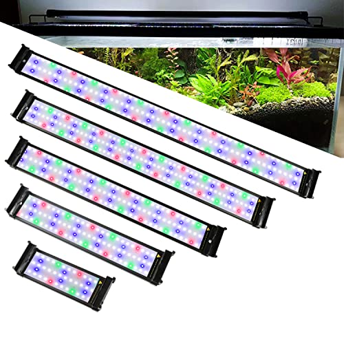 Izrielar Aquarium LED Beleuchtung, 28W Dimmbare RGB Aquarienbeleuchtung mit Timer für 65cm -90cm Aquarium, Aquarium Lampe Fisch Tank Fisch Pflanze mit Verstellbarer Halterung von Izrielar