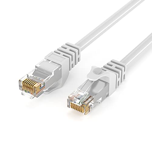 JAMEGA 0,25m CAT.6 Netzwerkkabel (RJ45) Patchkabel Ethernet Lan in weiß| 1Gbit/s | 250MHz | kompatibel zu CAT.5 / CAT.5e / CAT.6 von JAMEGA