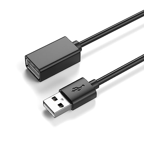 JAMEGA - 0,5m USB 2.0 Verlängerung USB Verlängerungskabel | USB-A Buchse auf A Stecker für USB-Stick, Tastatur, Drucker, Scanner, PS4/PS5 Controller, USB Hub, externe Festplatte usw. von JAMEGA