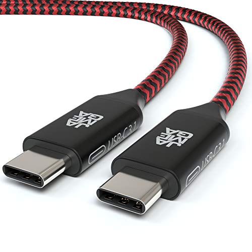 JAMEGA 1,8m USB Typ C Kabel Gen 2 Kabel | USB C 3.1 zu USB C 3.1 100W 10Gbits USB Typ-C PD Schnellladekabel 4K Video-Ausgang Ladekabel für MacBook Pro, iPad Pro 2018, Samsung Galaxy, Huawei Matebook von JAMEGA