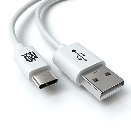 JAMEGA – 3m USB Typ C Kabel Weiß | 3A USB C Ladekabel und Datenkabel Fast Charge Snyc schnellladekabel kompatibel mit Samsung Galaxy S10/S9/S8+, Sony Xperia XZ, Huawei P30/P20 von JAMEGA