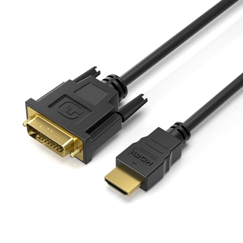 JAMEGA HDMI auf DVI Adapter Kabel 10m – Bidirektionales Kabel (HDMI zu DVI und DVI auf HDMI) 24+1, DVI auf HDMI Kabel mit 1080P Highspeed FullHD 3D Dual Link Adapter Konverter für Laptop von JAMEGA