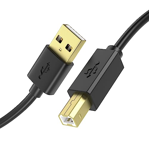 JAMEGA – USB Druckerkabel 1,5m | Scannerkabel USB B Kabel USB A auf USB B Drucker Kabel für HP, Canon, Dell, Epson, Lexmark, Brother, Samsung, Xerox uvm – Vergoldete Kontakte von JAMEGA