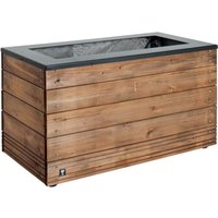 Jardipolys - Rechteckiger Pflanzkasten Collector 45 x 90 x 49 cm l 133 Liter - braun von JARDIPOLYS