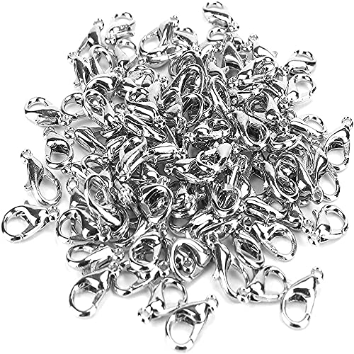 100 Stück Karabinerhaken aus Metalllegierung, kleine Karabinerverschlüsse für DIY-Schmuck, Halsketten von JAVOUKA