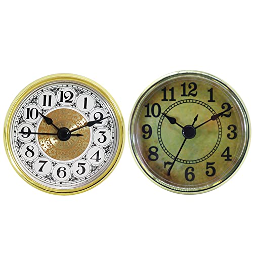 JAWSEU Quarzuhr Klein, Quarzuhreinsatz, Runde Uhr aus Quarzuhr mit Römischen Ziffern, Einsteckuhrwerk Einbau-Uhr Quartz Uhrwerk von JAWSEU