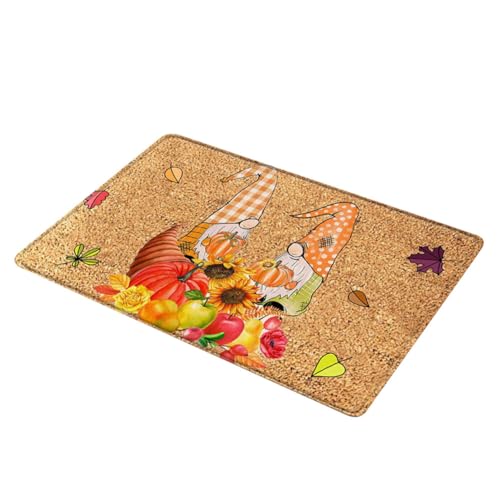 Schmutzfangmatte, Herbst Willkommen Fußmatte Home Fußmatte rutschfeste Bodenmatte Fußmatte Eingangsteppich Für Indoor Outdoor Dekorieren Maschinenwaschbar Thanksgiving Matte 40 x 60 cm von JAWSEU