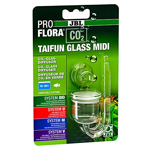 JBL PROFLORA CO2 TAIFUN GLASS MIDI, CO2-Diffusor, Für Süßwasser-Aquarien von 40-300 l, Aus Glas von JBL