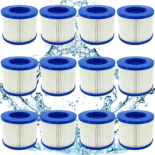 Infinite Spa Filter zum Schrauben, für Spa Ersatz Hot Tub, aufblasbar, ohne Schrauben, 60 mm, Filterkartusche für Spa, kompatibel mit Cosy Spa, Clever Spa und Plus (12 Stück) von JEFFEL