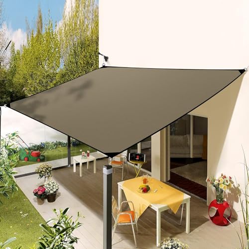 JEMULICE Sonnensegel Rechteckig, 2x3m Sonnensegel Quadrat PES Polyester Wasserdicht Sonnenschutz mit Ösen und Befestigungsseile für Garten Terrasse Camping Außenbereiche, Wetterschutz 95% UV-Schutz von JEMULICE