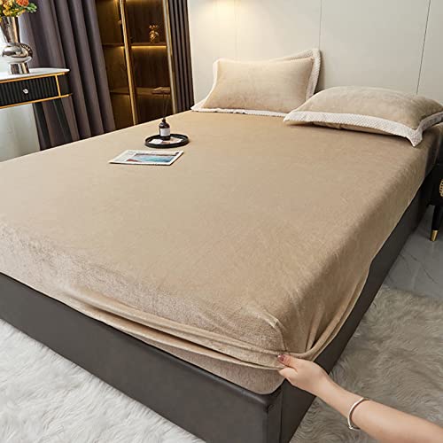 JIALIANG Flanell bettlaken Flanell kopfkissenbezüge 180x200cm+30cm matratzenbezug Cashmere-Feeling Fleece, Flauschiges Laken gut als Matratzenschoner Kamel JIALIANG Flanell bettlaken Flanell kopfkissenbezüge 180x200cm+30cm matratzenbezug Cashmere-Feeling Fleece, Flauschiges Laken gut als Matratzenschoner Kamel von JIALIANG