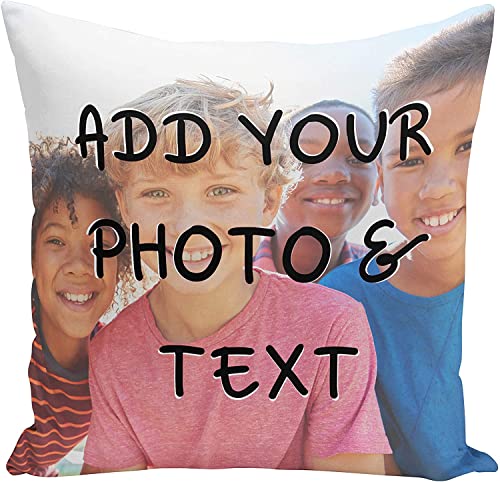 JINFU Foto-Kissen Selbst gestalten/Personalisierte Geschenk-Idee/Kopfkissen mit eigenem Foto/personalisiertes Kissen mit Foto (Doppelseitige Polyester, 40CMX40CM) von JINFU