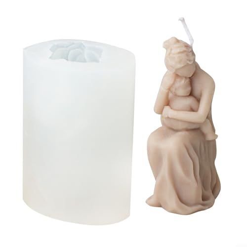 3D Mutter Hand Engel Mädchen Kerze, DIY Schokolade Silikon Kerze, ein sehr geeignetes Muttertagsgeschenk (B) von JINSBON