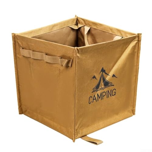 Faltbare Aufbewahrungsbox, tragbarer Camping-Mülleimer, multifunktionale Picknick-Tasche (Khaki) von JINSBON