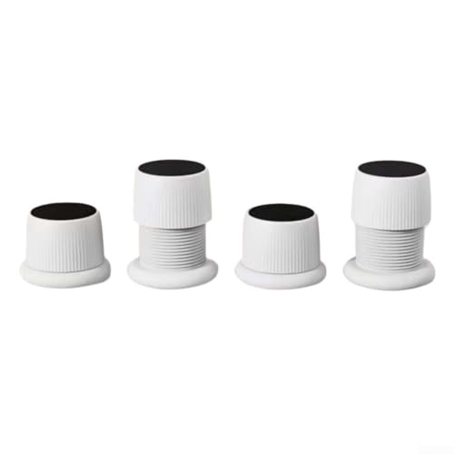 JINSBON Verstellbare Möbel-Fußpolster für Kaffeemaschine, Sofa, Tisch, 4 Stück (weiß) von JINSBON