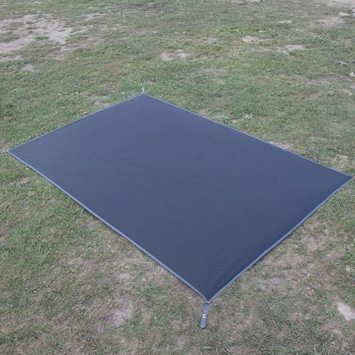 JINSBON Zeltbodenmatte, wasserdicht, Oxford-Stoff, ideal für Camping, Picknick und Baldachin, 140 x 210 cm, Schwarz von JINSBON