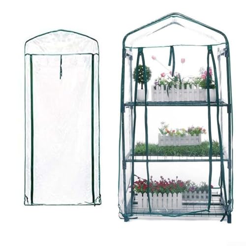 Stabile Gewächshausabdeckung, transparentes PVC, mühelose Verpackung, Pflanzenschutz (69 x 49 x 126 cm) von JINSBON