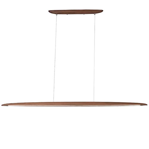 Pendellampe LED Pendelleuchte Esszimmerlampe Holz Hängeleuchte Esstisch Hängelampe Aus Eiche Massivholz Mit Dimmbarer Fernbedienung Höhenverstellbar Wohnzimmer Arbeitszimmer Deckenleuchte 18W 130cm von JINWELL