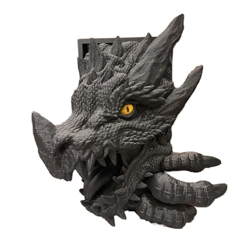 JISADER Drachen Statue Skulptur Desktop Ornament Buch Regal Halter Buch Unterstützung für Wohnzimmer von JISADER