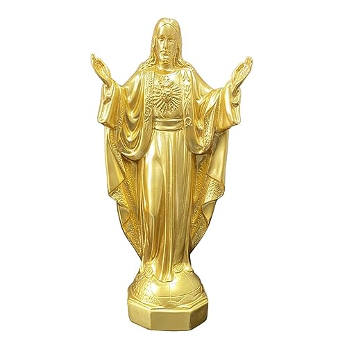 JISADER Jesus Christus Statue, 3D Jesus Christus Figur, Christus Statue Heilige Vater Jesus, Jesus Statue Figurine Religious Collection, Resin Jesus Joseph Statue für Schreibtisch Regal, Gold JISADER Jesus Christus Statue, 3D Jesus Christus Figur, Christus Statue Heilige Vater Jesus, Jesus Statue Figurine Religious Collection, Resin Jesus Joseph Statue für Schreibtisch Regal, Gold von JISADER