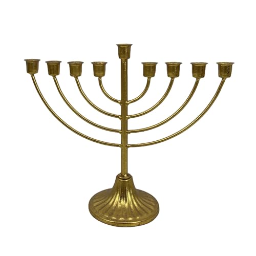 JISADER Jüdischer Kerzenständer, Chanukka-Dekoration, Menorah-Kerzenleuchter, Menorah-jüdischer Kerzenhalter für den Schreibtisch, 9 Zweig von JISADER