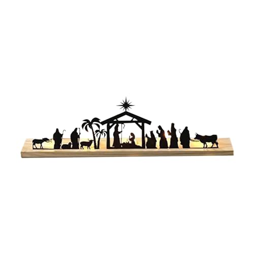 JISADER Weihnachtskrippe Adventskerzenhalter, Krippe Teelicht Kerzenständer, Krippenset Weihnachtstischdekoration, S JISADER Weihnachtskrippe Adventskerzenhalter, Krippe Teelicht Kerzenständer, Krippenset Weihnachtstischdekoration, S von JISADER