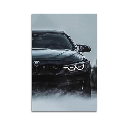 JIYUN Deutsches Sportwagen-Poster BMW M4 G80 F82 Performance-Auto-Poster, dekoratives Gemälde, Leinwand, Wandposter und Kunstdruck, modernes Familienschlafzimmer-Dekor-Poster, 30 x 45 cm von JIYUN