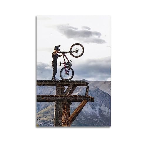 JIYUN Extremsport-Poster Mountainbike, Downhill-Rennen, dekoratives Gemälde, Leinwand-Wandposter und Kunstdruck, modernes Familienschlafzimmer-Dekor-Poster, 30 x 45 cm von JIYUN