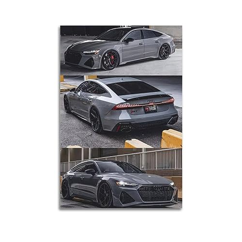 JIYUN Luxuriöses Sportwagen-Poster Audi RS7 Sportback Rennwagen, dekoratives Gemälde, Leinwand-Wandposter und Kunstdruck, modernes Familienschlafzimmer-Dekor-Poster, 30 x 45 cm von JIYUN