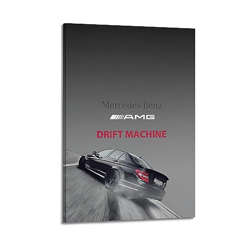 JIYUN Sportwagen-Poster C63 Amg Performance Car Drift Poster Dekorative Malerei Leinwand Wandposter und Kunstdruck, modernes Familienschlafzimmer-Dekor-Poster, 30 x 45 cm von JIYUN