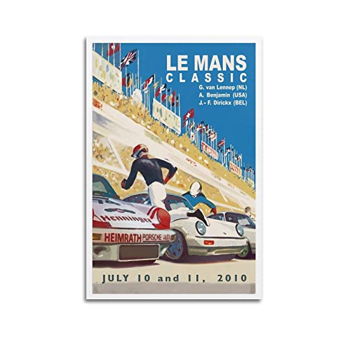 JIYUN Vintage-Poster Porsche 911 Sänger & 24 Stunden of Le Mans Poster Dekorative Malerei Leinwand Wandposter und Kunstbild Druck Moderne Familie Schlafzimmer Dekor Poster 30 x 45 cm von JIYUN