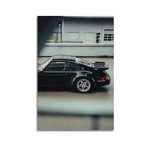 JIYUN Vintage Sportauto Poster Porsche 911 Turbo 964 Rennauto Poster Dekorative Malerei Leinwand Wandposter und Kunstbild Druck Moderne Familie Schlafzimmer Dekor Poster 60 x 90 cm von JIYUN