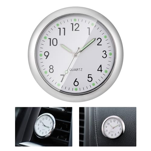 JIZZU Car Clock, Mini Fahrzeug Armaturenbrett Uhr für Auto, Mini Quartz Analogue Car Dashboard Uhr, Clock Time Auto Air Vent Clip Uhr für Auto Innendekoration Kleine Wanduhr Home Decor von JIZZU