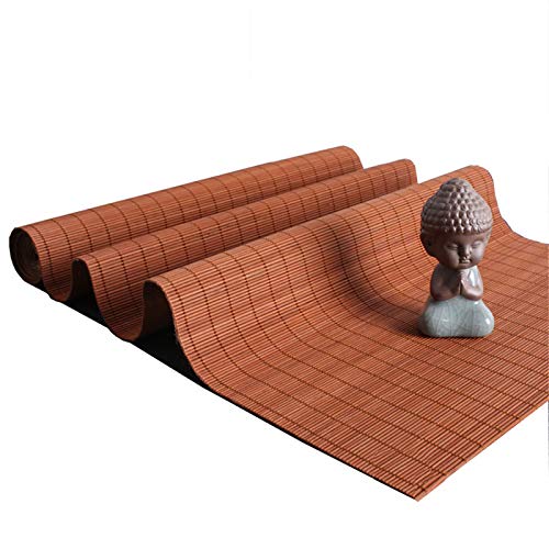 JLCP Bambus Tischläufer, Hitzebeständige Tischdecke Dekorative Matten Für Hotel/Küche/Esszimmer/Party/Tagungsraum Tee-Set Lamellenmatte, rutschfest, Waschbar,40x150cm von JLCP