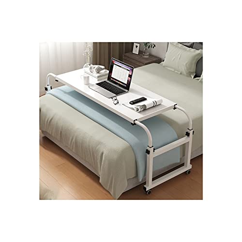 JLKCSEF Frühstückstisch, Überbetttisch, lässt Sich über das Bett schieben und bietet eine praktische Oberfläche zum Schreiben, Essen und als Schreibtischfläche mit Rollen (A) von JLKCSEF