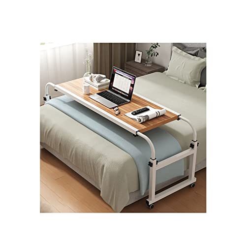 JLKCSEF Frühstückstisch, Überbetttisch, lässt Sich über das Bett schieben und bietet eine praktische Oberfläche zum Schreiben, Essen und als Schreibtischfläche mit Rollen (B) von JLKCSEF