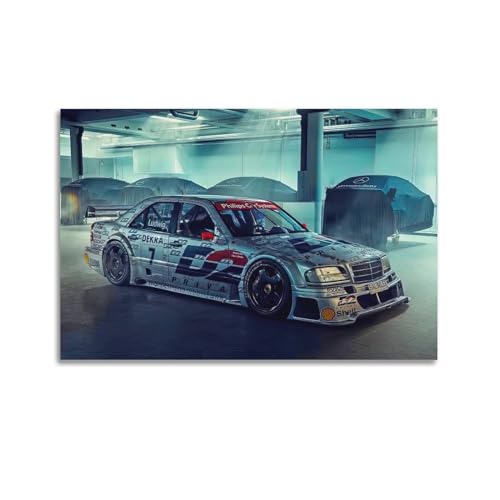 JLTC AMG Sportwagen-Poster W202 DTM Performance-Auto-Poster, dekoratives Gemälde, Leinwand, Wandposter und Kunstdruck, modernes Familienschlafzimmer-Dekor-Poster, 30 x 45 cm von JLTC