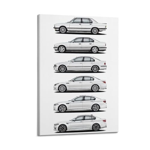 JLTC Luxuriöses Sportwagen-Poster BMW E28 E34 E39 E60 F10 5er-Serie & M5, dekoratives Gemälde, Leinwand-Wandposter und Kunstdruck, modernes Familienschlafzimmer-Dekor-Poster, 30 x 45 cm von JLTC
