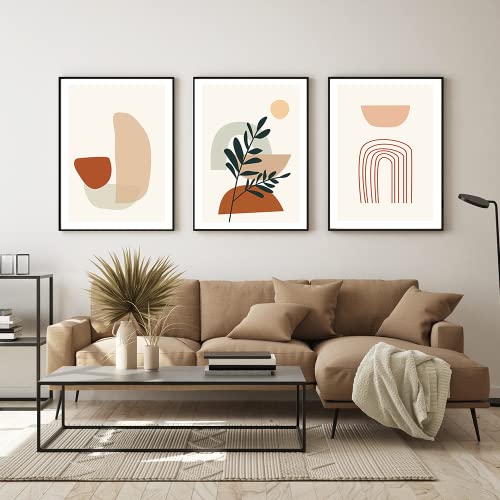 JNAOZI Leinwandbild Abstract Line Geometry Poster,Geometrisch Zeichnung Wandkunst,Modern Wanddeko Bilder Set für Wohnzimmer Schlafzimmer(Ohne Rahmen) (Stil 2,20x30cm*3) von JNAOZI