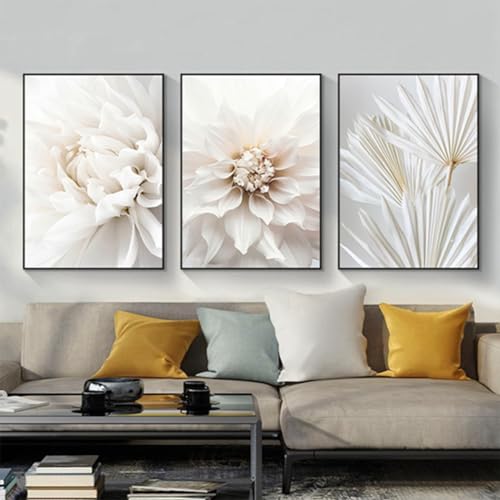 Moderne Abstrakt Kunst Wandbilder Aesthetic Blumen und Pflanzen Bilder Boho Deko Bilder Bohemian Strand Poster Set,Ohne Rahmen (Poster-06,20x30cm*3Pcs) von JNAOZI