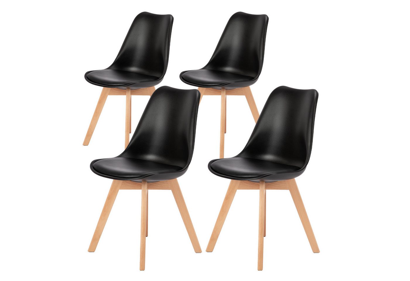 JOEAIS Esszimmersessel 4er Set Küchenstühle Essstühle Dining Chair Polsterstuhl, für Küche Schlafzimmer Esszimmer mit Rückenlehne Armlehnenstuhl von JOEAIS